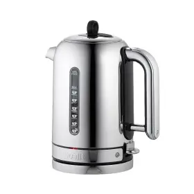 Dualit 619743728364 Classic Kettle - Polished Stainless Steel With Black Trim- Quiet Boili