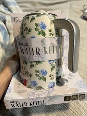 Dwell Studio Dsskp3 Electric Water Kettle 1.7 L Auto Shut-off White Blue Floral