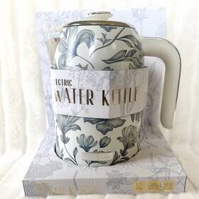 Dwellstudio Dsskp2 Blu Dwell Studio Viral Electric Kettle 1.7l Floral Cottage Grandmillennial Kitchen
