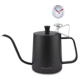 Ez-dm200bt Easyworkz Gage Gooseneck Pour Over Coffee Kettle 20 Oz With Thermometer Sta Inch