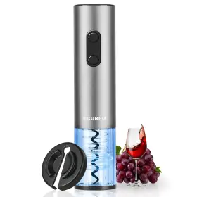 Wopener01 Ecurfu Electric Wine Opener Battery Operated Bottle With Regular Gray