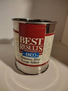 Ekco Best Results Professional 8704c0 E K C O Stainless Steel 3 Cup Sifter New Old Stock