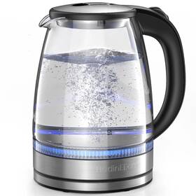 Elemore Home 666945520722 1.7l Glass Boiler Electric Tea Kettle With Blue Led Indicator