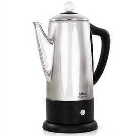 Elite Cuisine 717056137009 12-cup Electric Coffee Maker Stainless Steel Modern Drip Brew