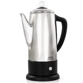 Elite Cuisine 717056137009 12-cup Electric Coffee Maker Stainless Steel Modern Drip Brew
