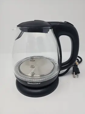 Ekt1001b Elite Gourmet Electric Bpa Free Glass Kettle Cordless 360 Base