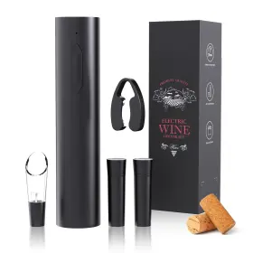 Gr-kc-0502-et Elktry Electric Wine Opener Rechargeable Bottle M Black-rechargeable