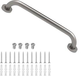 Ello&allo 445024434418 Ello&allo Brushed Nickel Bathroom Shower Grab Bar Home Care Bath Hardware 16 I