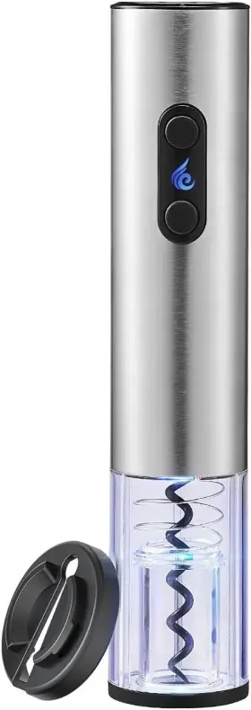 Kb1-602302al Elmway Electric Wine Opener Battery Operated Bottle Bo Silver