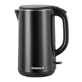 Emerald 744110834406 7.6-cup Stainless Steel Interior Black Tea Cordless Electric Kettle