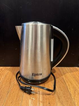 Epica Ep-82517 6 Temperature Variable Stainless Steel Cordless Electric Kettle 1.7 L Euc