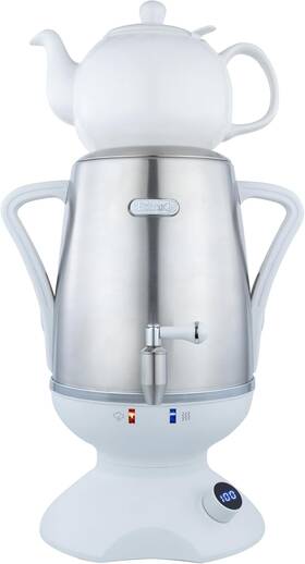 Ethniq 756014677911 Electric Samovar 4l Turkish Tea Maker With Temp Control Stainless Steel - Nib