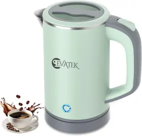 Ekzn101-green Evatek Small Electric Kettle Hot Water 304 Stainless Steel 0.8l Mini