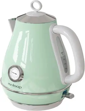 Jk-140sa Evoloop Electric Tea Kettle 1500w /1.7 Liter Hot Water Boiler Heater Pot Retro Electri