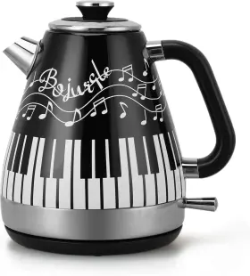 Lps-1536 Evoloop Retro Electric Kettle 1.7l Piano Music Design Stainless Steel 1200w Cordless