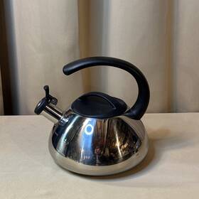Farberware 48283 Stainless Steel Whistling Tea Kettle 2.3 Quart Silver With Black New
