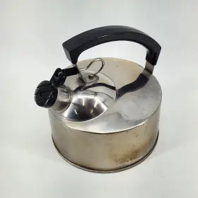 7030 Farberware Vintage Tea Kettle 7.25 Inch Stainless Steel Korea Stovetop