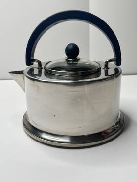 Farberware K707s Stainless Steel Stove Top Kettle 2 Quart Blue Handle Model K5c