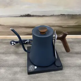 1207bl90 Fellow Stagg Ekg Electric Pour-over Kettle Stone Blue With Walnut Handle Scuffed