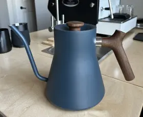 1224bl90 Fellow Stagg Ekg Electric Gooseneck Kettle Pour-over Coffee And Tea Blue Walnut