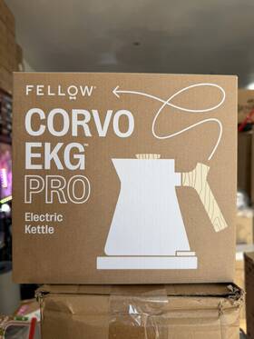 Fellow Ep2caaus Corvo Ekg Pro Electric Kettle- Matte White With Maple Handle Brand New