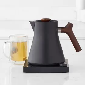 Rr01aa1a Fellow Corvo Ekg Electric Kettle-matte Black With Walnut Handle