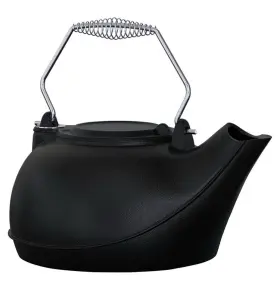 H136 Fire Beauty Cast Iron Wood Stove Steamer Kettle 3 Quart Humidifier With Cool Touch Handle
