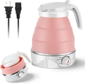 Zdsh01 Fivecubs Portable Electric Travel Kettle 600ml Collapsible With Temp Control Silicone