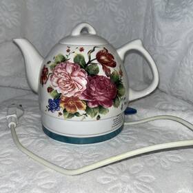 Fixturedisplays 12026-nf Electirc Ceramic Kettle Electric Teapot Rose