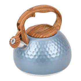 Pd-r02a Foedo Stainless Steel Tea Kettle Blue Teapot 3.2 Quart Whistling T