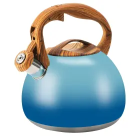Pd-r02b-3l-skyblue Foedo Tea Kettle 3.2qt/3liter Whistling Food Grade Cool Handle Po