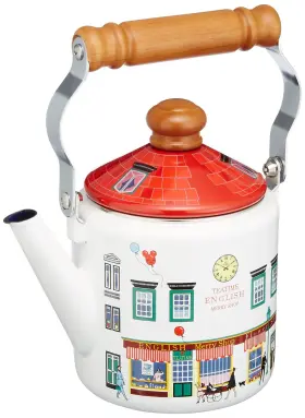 6a1582ffbfab7e386e64df7f  Fuji Horo Enameled Kettle Induction Compatible 0.3 Gal 1.2 L Merry