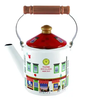 Mm-2.0k Fujihoro S Fuji Enamel Kettle Induction Compatible 0.6 Gal 2.0 L Enameled