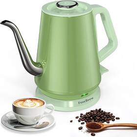 Fusebrew 445056454477 Gooseneck Electric Kettle 0.8l 1200w Fast Boiling Stainless Steel Auto Shut-o