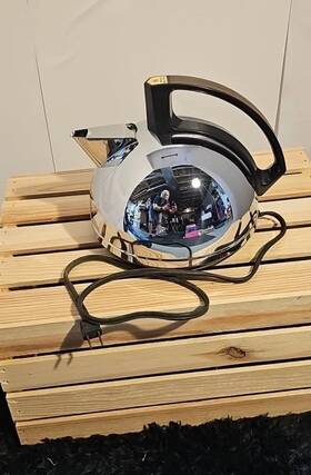 Ge Ke12as Vintage Stainless Steel 6-cup Corded Digital Electric Kettle