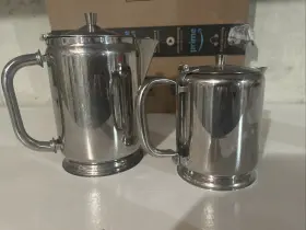 G50148 Gemco Gemico Stainless Steel Large And Small Tea Kettle