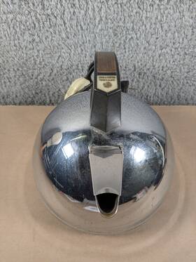 General Electric Aik52 Vintage Ge Chrome Corded Hot Water Tea Kettle Untested