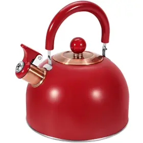 Pd-a38-red Ggc 2.6 Quart Tea Kettle For Stove Tops Whistling Kettles Boiling Water Coff