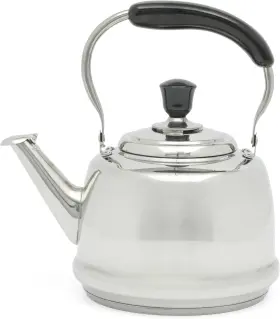 141559.01 Gibson Overseas Inc. Martha Stewart Kingstree Large 2 Quart Heavy Gauge Whistling Tea Kettle - Stainless
