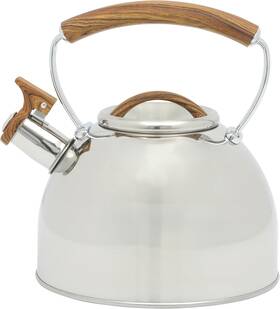 Gibson Overseas Inc. 313114985911 Mr. Coffee Fremont Large 2-quart Stainless Steel Whistling Tea Kettle With Wood