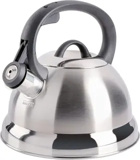 91407.02 Gibson Overseas Inc. Mr. Coffee Flintshire Stainless Steel Whistling Tea Kettle 1.75-quart Brushed