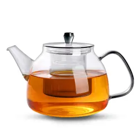 Glazzkraft 883261217147 Glass Teapot With Strainer Tea Kettle Stovetop Safe 1000ml/34oz Loose