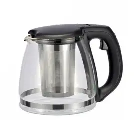 Vj72006312pl46nw34t2e Gleavi Heat Resistant Borosilicate Glass Teapot With Stainless Medium Black