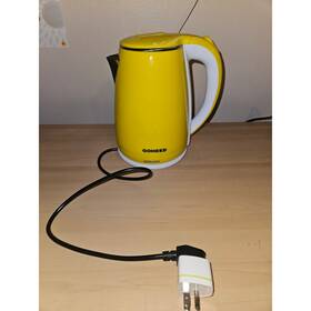 Goheed W098 1.8l Yellow Electric Kettle 1500w Stainless Steel Interior
