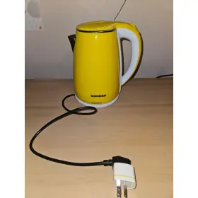 1500w Goheed W098 1.8l Yellow Electric Kettle Stainless Steel Interior