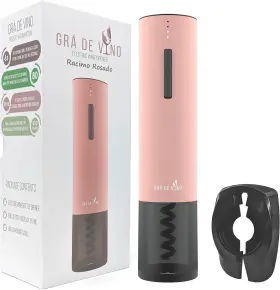 Wo-213 Gra De Vino Pink Electric Wine Opener- Stainless Steel Rechargeable Automatic