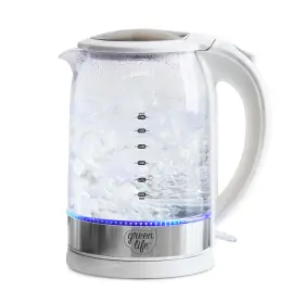 Greenlife 885837039757 1.7 Liter Glass Electric Kettle Easy One Touch Use Quick Heating