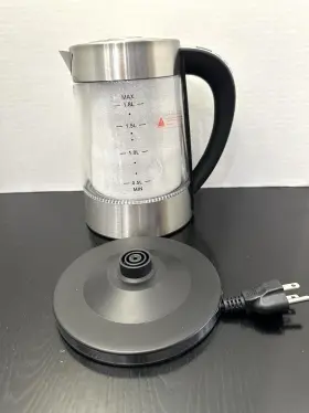 Me-l1518 Guangdong Meiwang Electric Kettle Silver 120v High Borosilicate Glass-ss Led Screen 1.8 Liter
