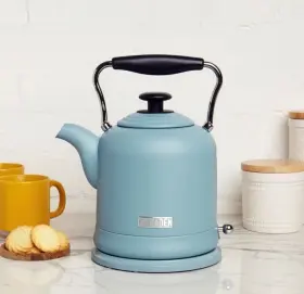Hk01040-us Haden Poole Blue Highclere Cordless Electric Kettle With Automatic Shut Off