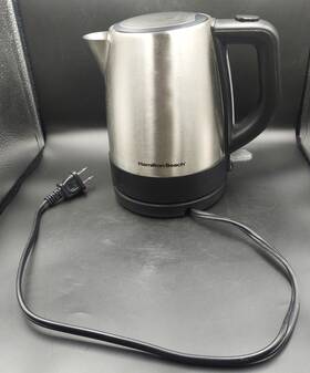 Hamilton Beach 2003393 1l Cordless Electric Kettle Tea Coffee Pot Stainless Hot Water